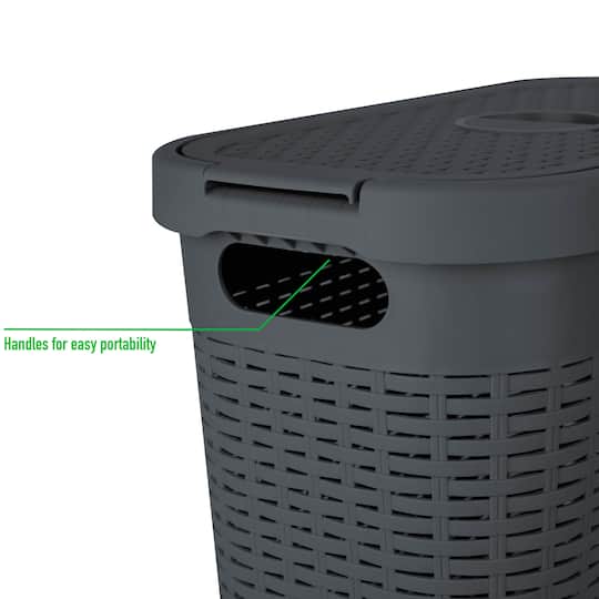 Mind Reader 23.5'' Slim Laundry Hamper with Cutout Handles